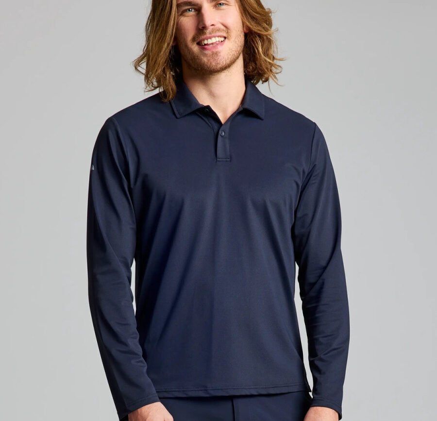 Long sleeve technical polo – UPF50+, antibacterial, Tech Piqué by SLAM